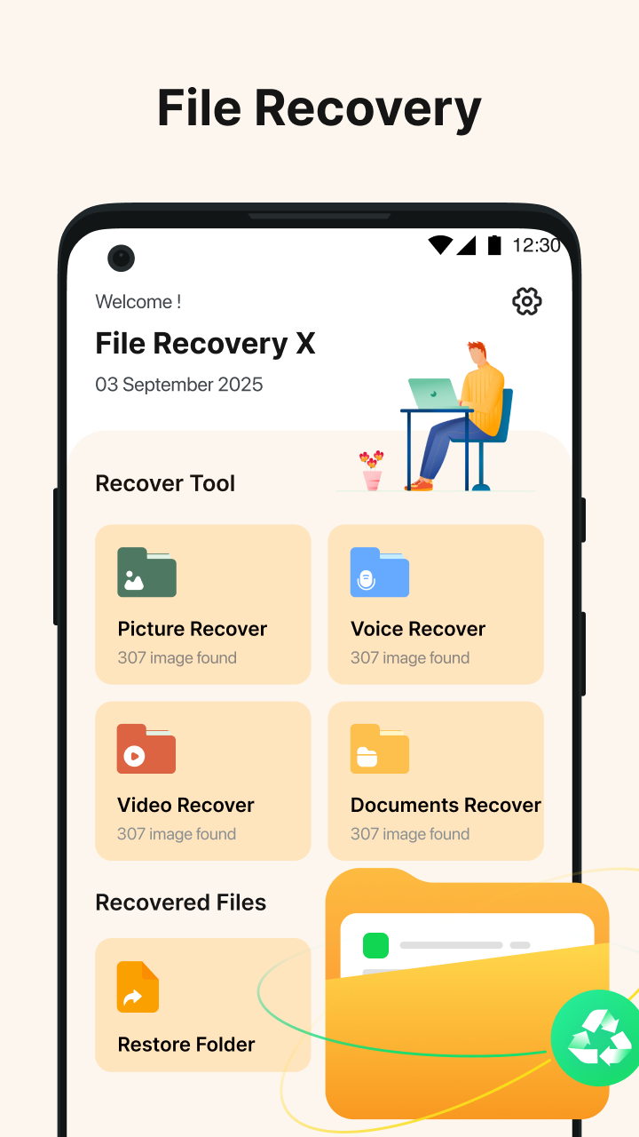 filerecoveryX interface